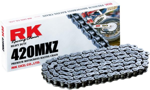 RK RACING 420 SEALED STEEL NON-ORING CHAIN 108 LINKS WITH MASTER LINK